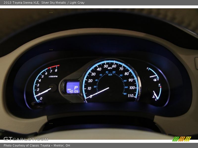 Silver Sky Metallic / Light Gray 2013 Toyota Sienna XLE