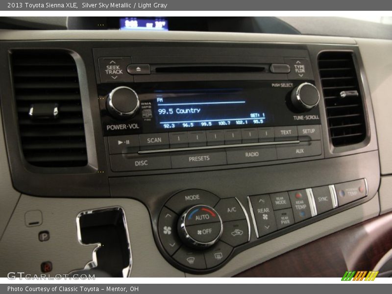 Silver Sky Metallic / Light Gray 2013 Toyota Sienna XLE