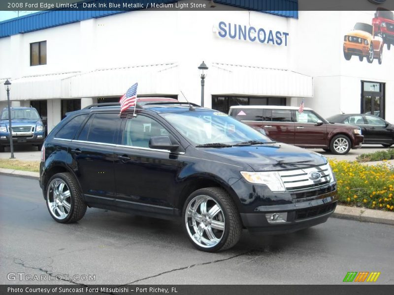 Dark Ink Blue Metallic / Medium Light Stone 2008 Ford Edge Limited