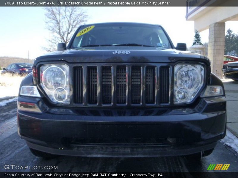 Brilliant Black Crystal Pearl / Pastel Pebble Beige Mckinley Leather 2009 Jeep Liberty Sport 4x4