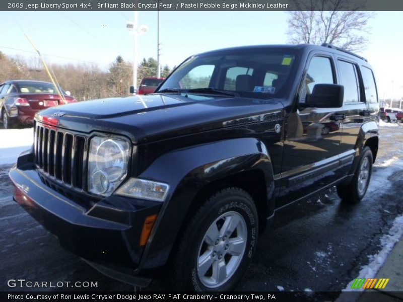 Brilliant Black Crystal Pearl / Pastel Pebble Beige Mckinley Leather 2009 Jeep Liberty Sport 4x4