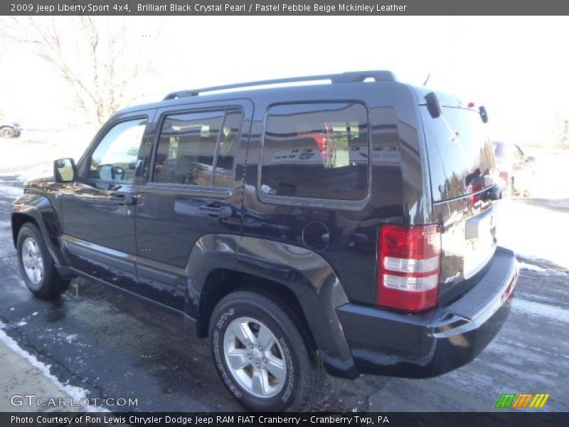 Brilliant Black Crystal Pearl / Pastel Pebble Beige Mckinley Leather 2009 Jeep Liberty Sport 4x4