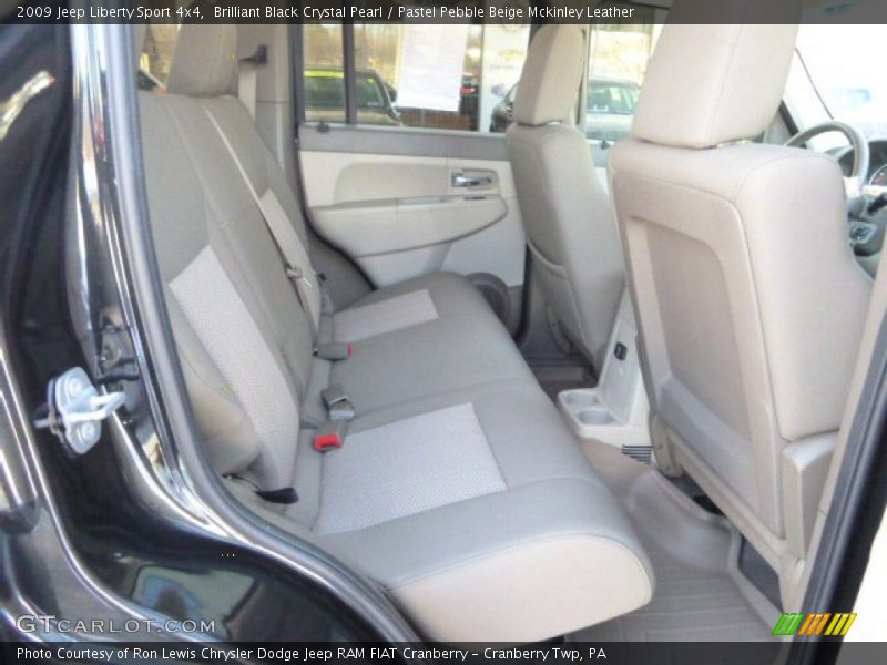 Brilliant Black Crystal Pearl / Pastel Pebble Beige Mckinley Leather 2009 Jeep Liberty Sport 4x4