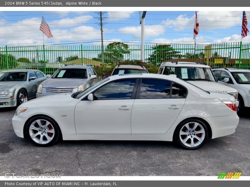 Alpine White / Black 2004 BMW 5 Series 545i Sedan