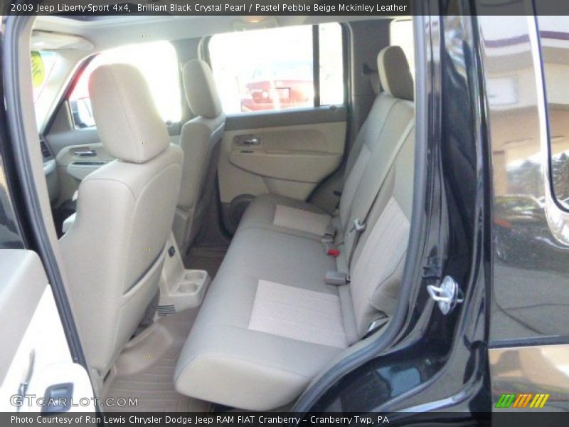 Brilliant Black Crystal Pearl / Pastel Pebble Beige Mckinley Leather 2009 Jeep Liberty Sport 4x4