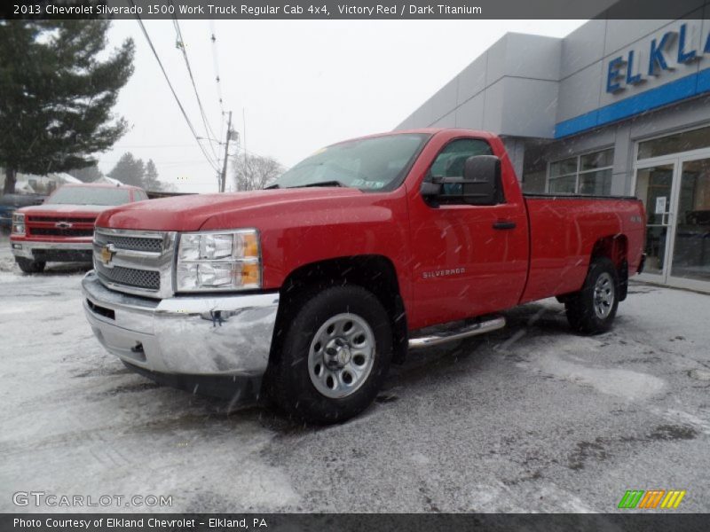 Victory Red / Dark Titanium 2013 Chevrolet Silverado 1500 Work Truck Regular Cab 4x4