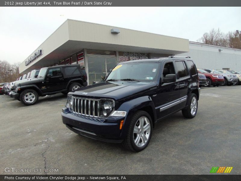True Blue Pearl / Dark Slate Gray 2012 Jeep Liberty Jet 4x4