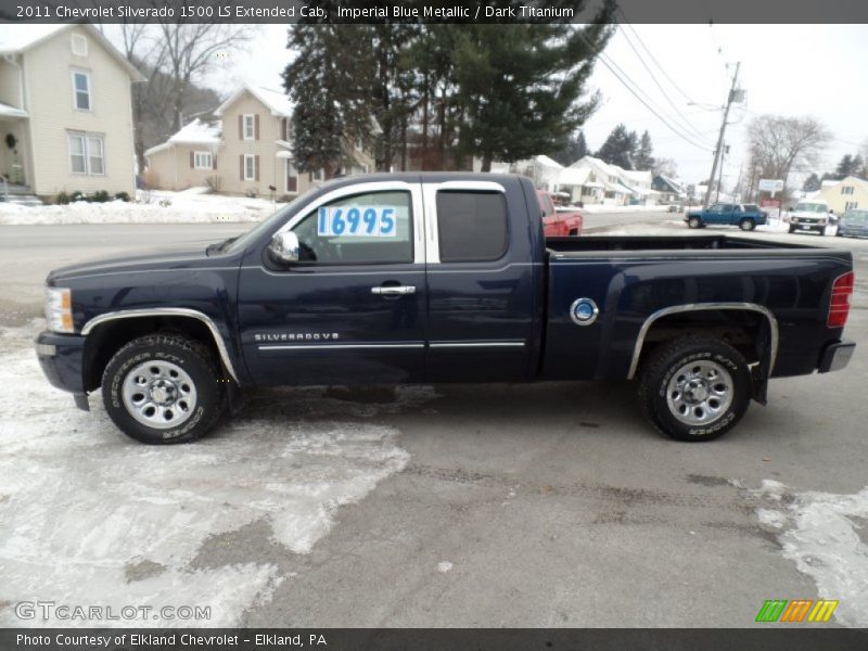 Imperial Blue Metallic / Dark Titanium 2011 Chevrolet Silverado 1500 LS Extended Cab