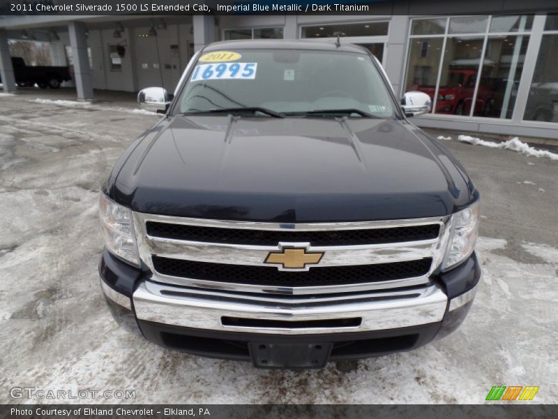 Imperial Blue Metallic / Dark Titanium 2011 Chevrolet Silverado 1500 LS Extended Cab