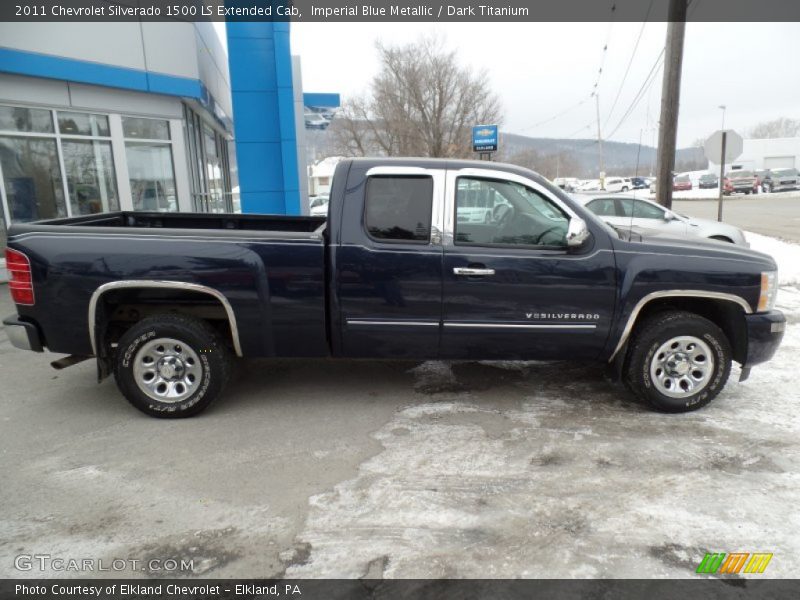 Imperial Blue Metallic / Dark Titanium 2011 Chevrolet Silverado 1500 LS Extended Cab
