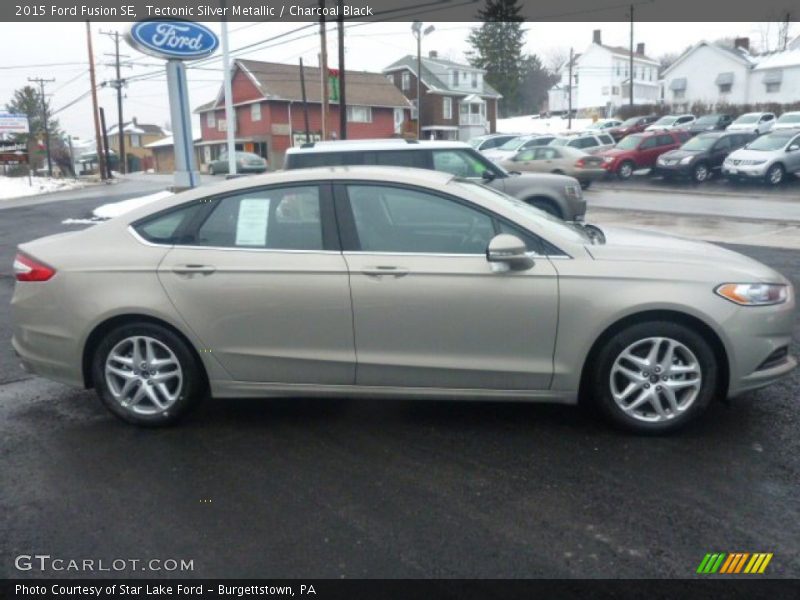 Tectonic Silver Metallic / Charcoal Black 2015 Ford Fusion SE