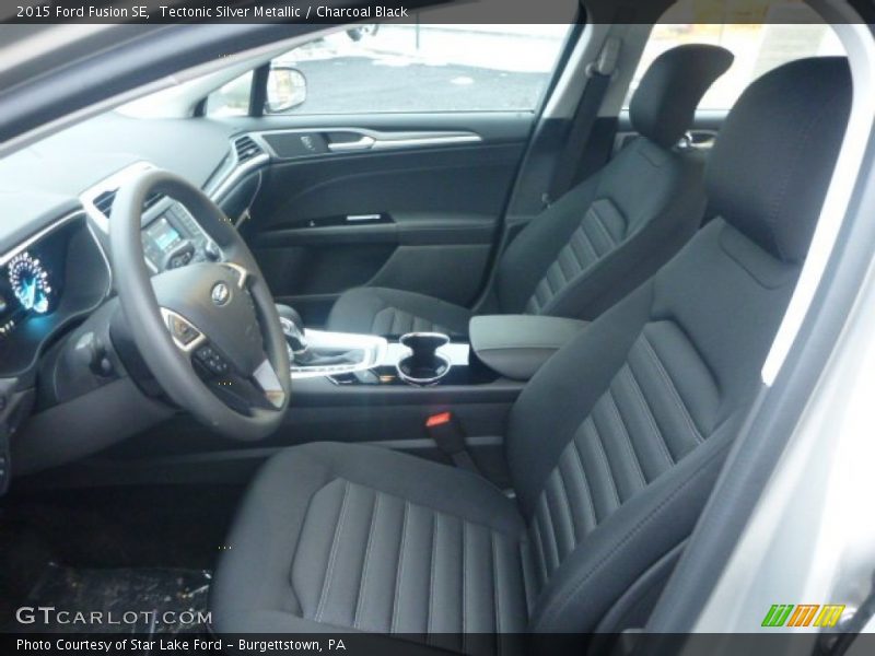 Tectonic Silver Metallic / Charcoal Black 2015 Ford Fusion SE