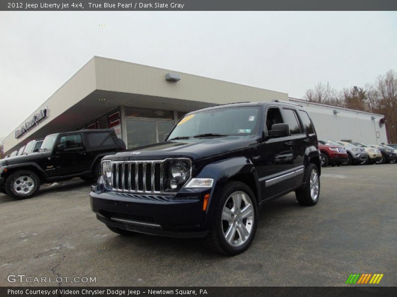 True Blue Pearl / Dark Slate Gray 2012 Jeep Liberty Jet 4x4
