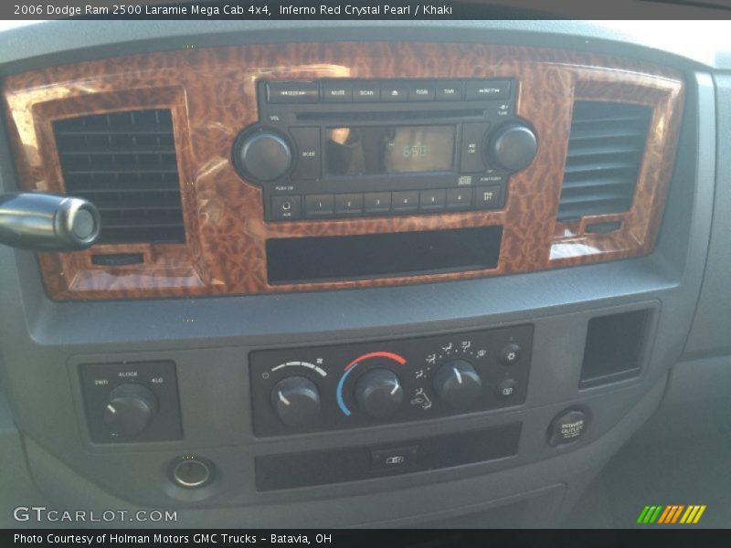 Inferno Red Crystal Pearl / Khaki 2006 Dodge Ram 2500 Laramie Mega Cab 4x4