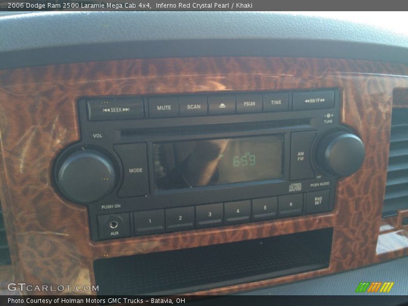 Inferno Red Crystal Pearl / Khaki 2006 Dodge Ram 2500 Laramie Mega Cab 4x4