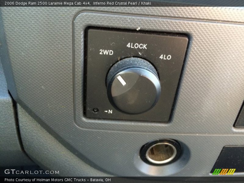 Inferno Red Crystal Pearl / Khaki 2006 Dodge Ram 2500 Laramie Mega Cab 4x4