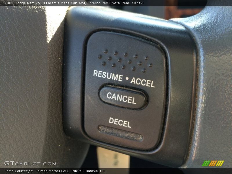 Inferno Red Crystal Pearl / Khaki 2006 Dodge Ram 2500 Laramie Mega Cab 4x4