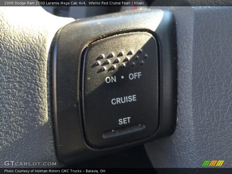 Inferno Red Crystal Pearl / Khaki 2006 Dodge Ram 2500 Laramie Mega Cab 4x4