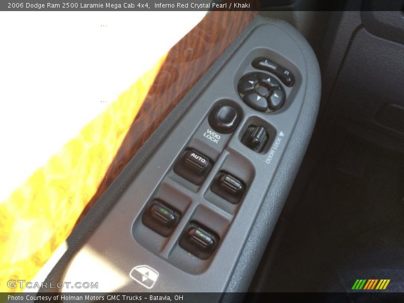 Inferno Red Crystal Pearl / Khaki 2006 Dodge Ram 2500 Laramie Mega Cab 4x4