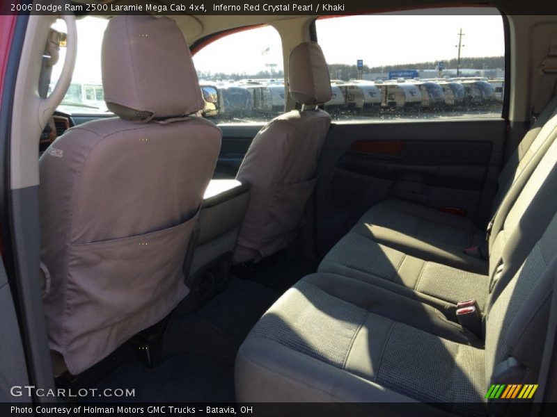 Inferno Red Crystal Pearl / Khaki 2006 Dodge Ram 2500 Laramie Mega Cab 4x4