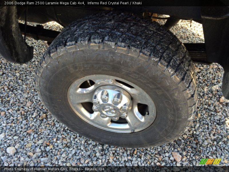 Inferno Red Crystal Pearl / Khaki 2006 Dodge Ram 2500 Laramie Mega Cab 4x4