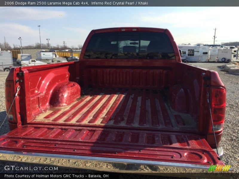 Inferno Red Crystal Pearl / Khaki 2006 Dodge Ram 2500 Laramie Mega Cab 4x4