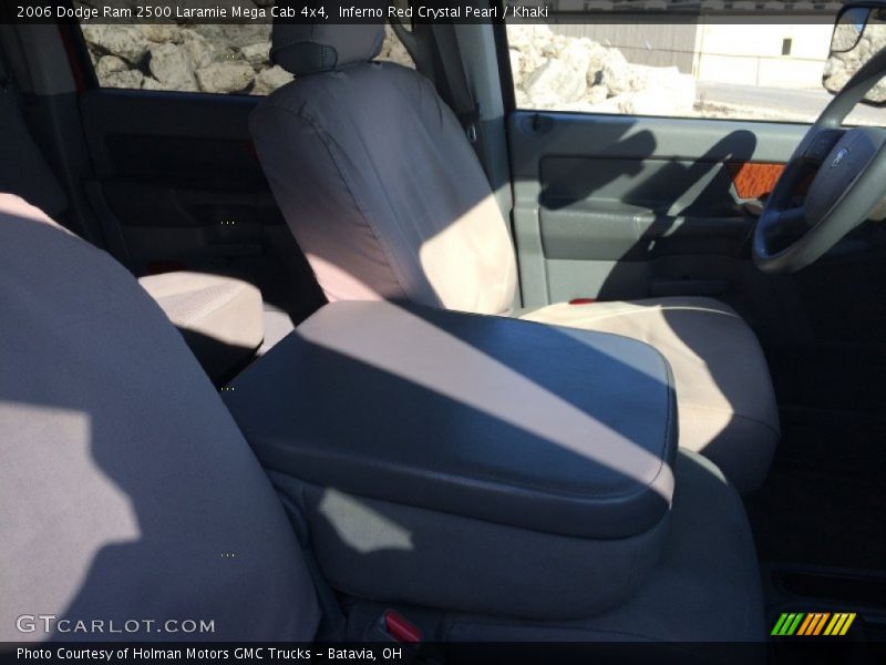 Inferno Red Crystal Pearl / Khaki 2006 Dodge Ram 2500 Laramie Mega Cab 4x4