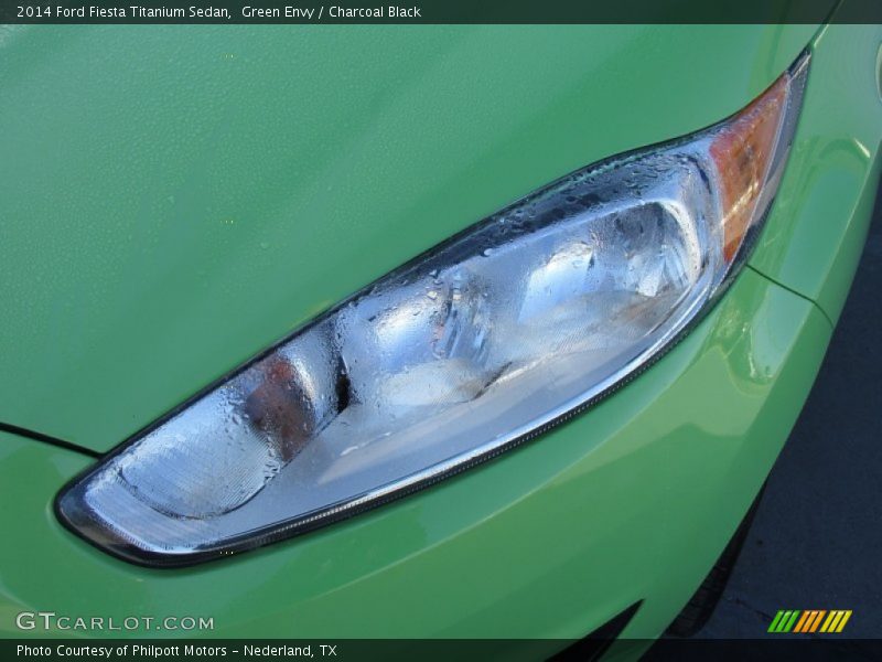 Green Envy / Charcoal Black 2014 Ford Fiesta Titanium Sedan