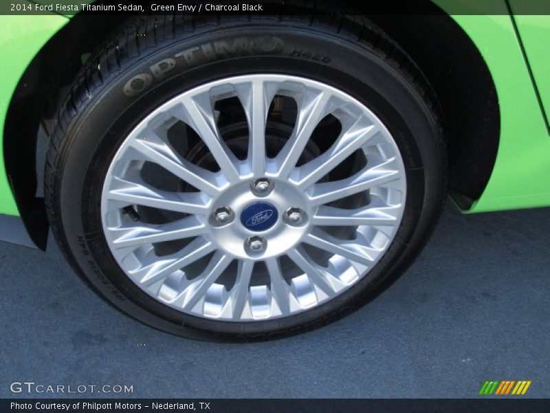 Green Envy / Charcoal Black 2014 Ford Fiesta Titanium Sedan