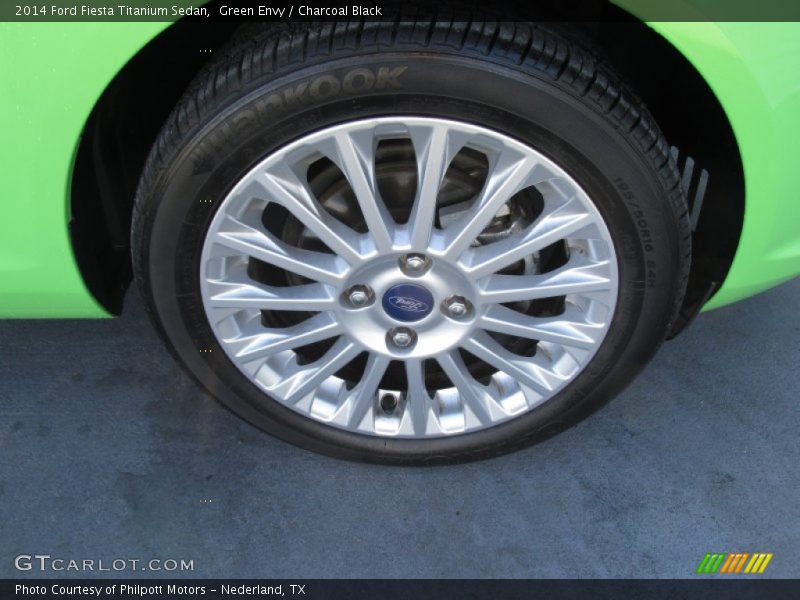 Green Envy / Charcoal Black 2014 Ford Fiesta Titanium Sedan
