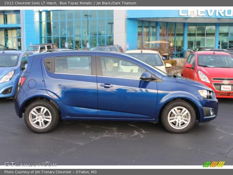 Blue Topaz Metallic / Jet Black/Dark Titanium 2013 Chevrolet Sonic LT Hatch