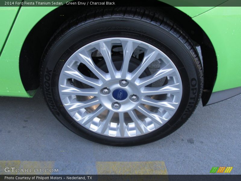 Green Envy / Charcoal Black 2014 Ford Fiesta Titanium Sedan