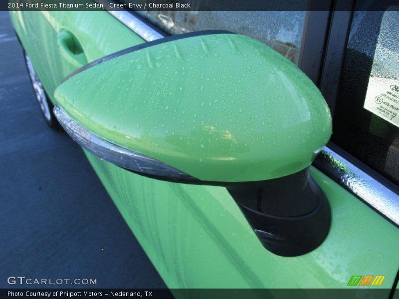 Green Envy / Charcoal Black 2014 Ford Fiesta Titanium Sedan