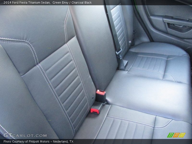 Green Envy / Charcoal Black 2014 Ford Fiesta Titanium Sedan
