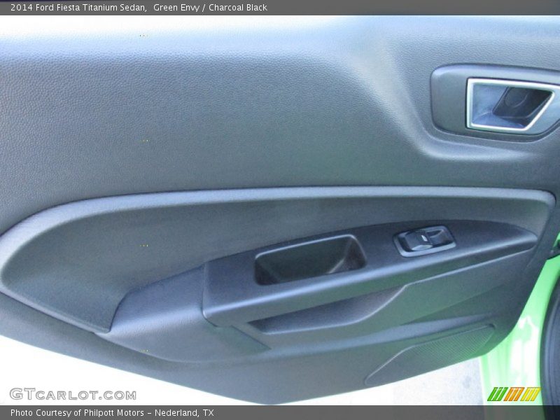 Green Envy / Charcoal Black 2014 Ford Fiesta Titanium Sedan