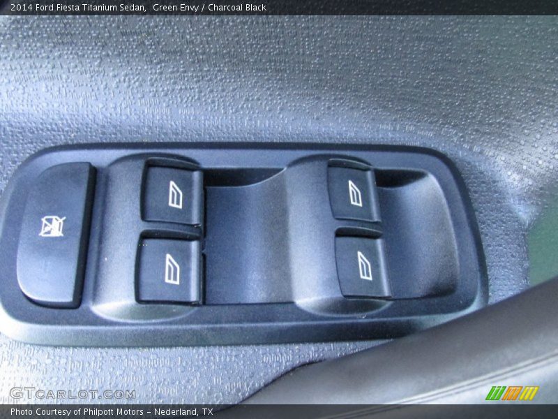 Green Envy / Charcoal Black 2014 Ford Fiesta Titanium Sedan