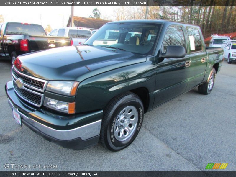 Dark Green Metallic / Dark Charcoal 2006 Chevrolet Silverado 1500 LS Crew Cab