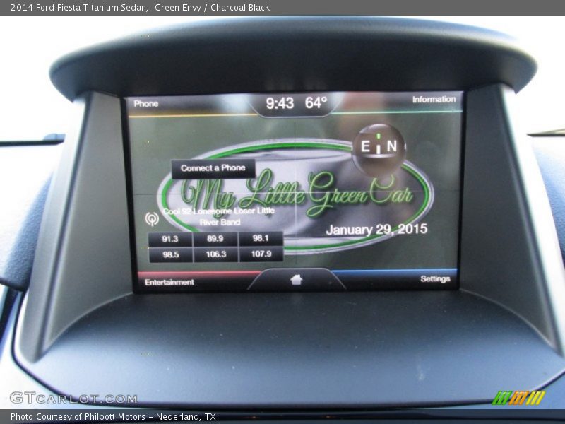 Green Envy / Charcoal Black 2014 Ford Fiesta Titanium Sedan