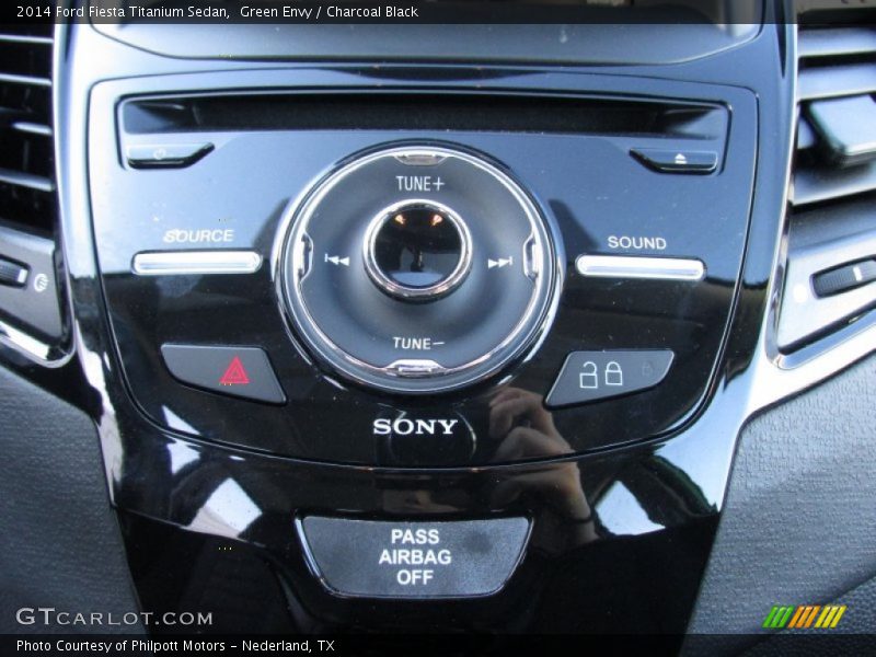 Green Envy / Charcoal Black 2014 Ford Fiesta Titanium Sedan