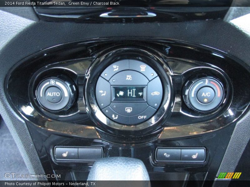 Green Envy / Charcoal Black 2014 Ford Fiesta Titanium Sedan