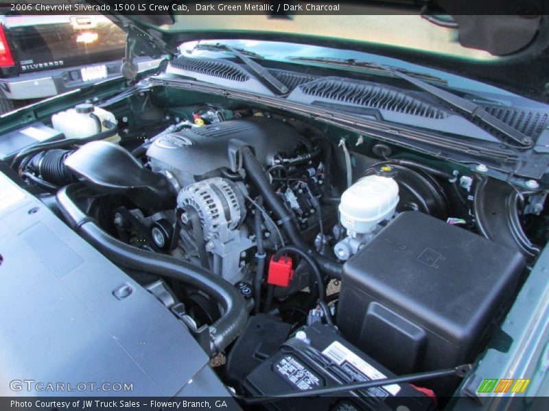 Dark Green Metallic / Dark Charcoal 2006 Chevrolet Silverado 1500 LS Crew Cab