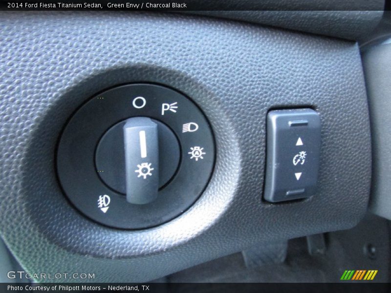 Green Envy / Charcoal Black 2014 Ford Fiesta Titanium Sedan
