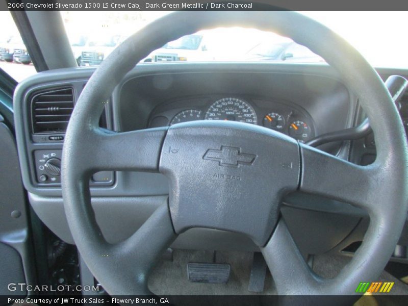 Dark Green Metallic / Dark Charcoal 2006 Chevrolet Silverado 1500 LS Crew Cab