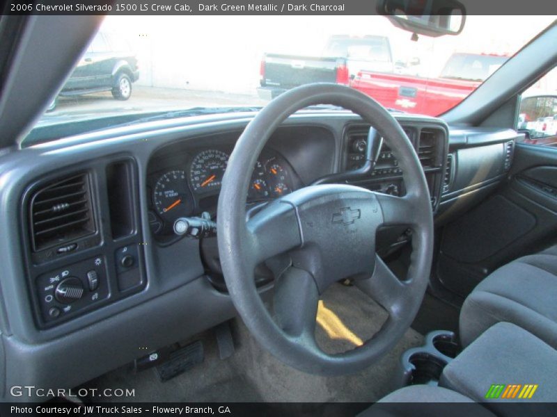 Dark Green Metallic / Dark Charcoal 2006 Chevrolet Silverado 1500 LS Crew Cab