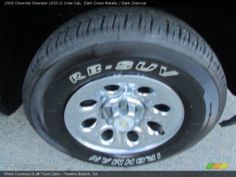 Dark Green Metallic / Dark Charcoal 2006 Chevrolet Silverado 1500 LS Crew Cab