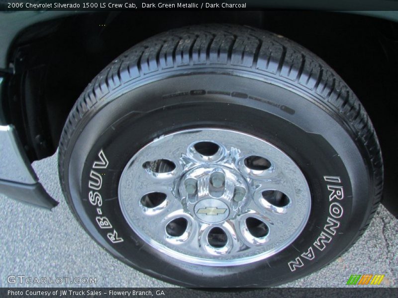 Dark Green Metallic / Dark Charcoal 2006 Chevrolet Silverado 1500 LS Crew Cab