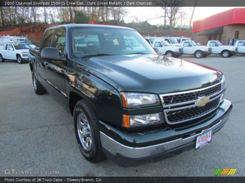 Dark Green Metallic / Dark Charcoal 2006 Chevrolet Silverado 1500 LS Crew Cab