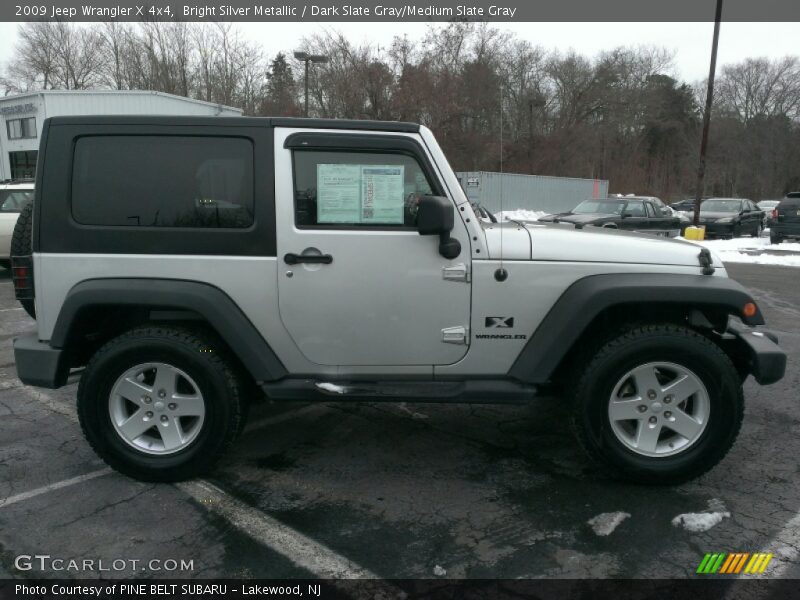 Bright Silver Metallic / Dark Slate Gray/Medium Slate Gray 2009 Jeep Wrangler X 4x4