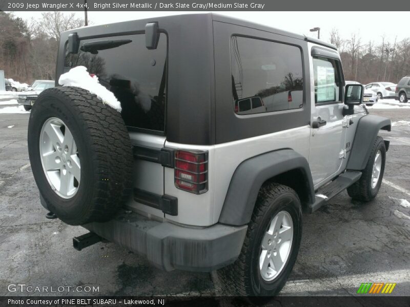 Bright Silver Metallic / Dark Slate Gray/Medium Slate Gray 2009 Jeep Wrangler X 4x4