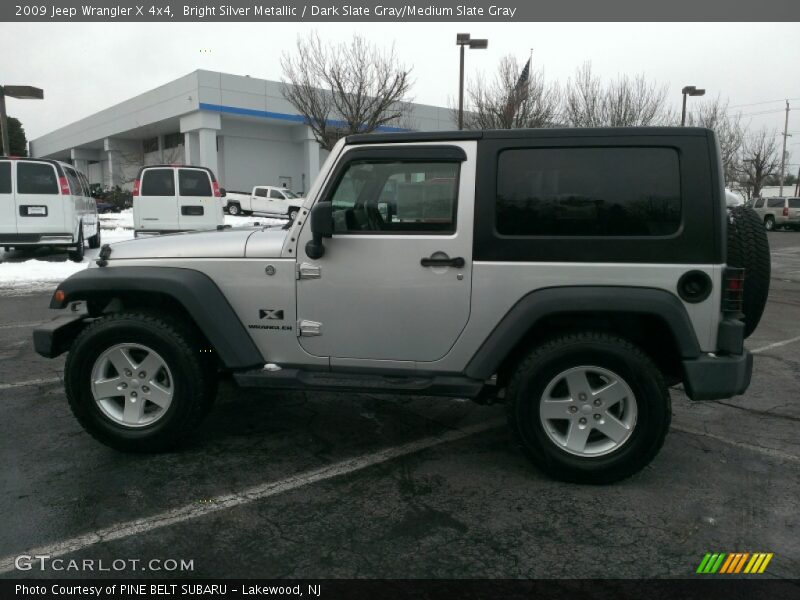 Bright Silver Metallic / Dark Slate Gray/Medium Slate Gray 2009 Jeep Wrangler X 4x4